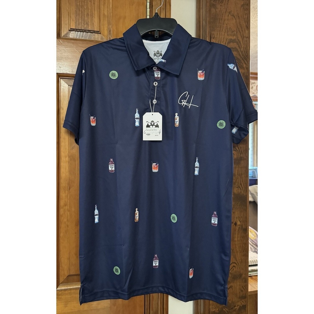 GasHouse Mens Performance Golf Polo Shirt Classic Fit NWT